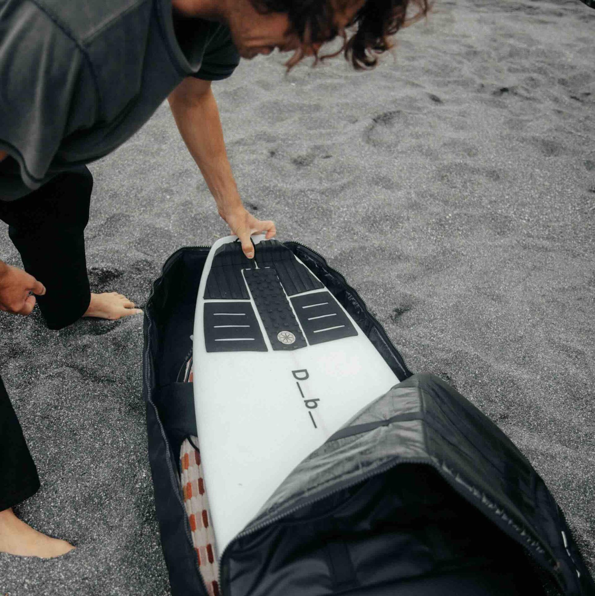 Rent surfboard bags for travel or storage. Durable protection, right size for your board, no upfront purchase needed.